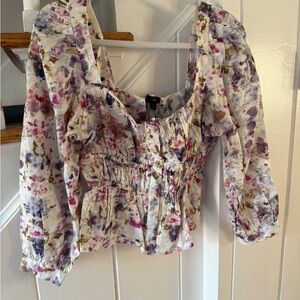 J. Crew Multicolor Floral Blouse